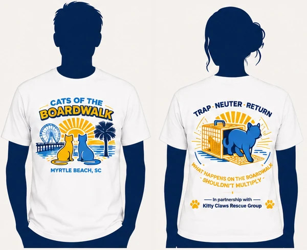 Cats of the Boardwalk T-Shirts Are Here